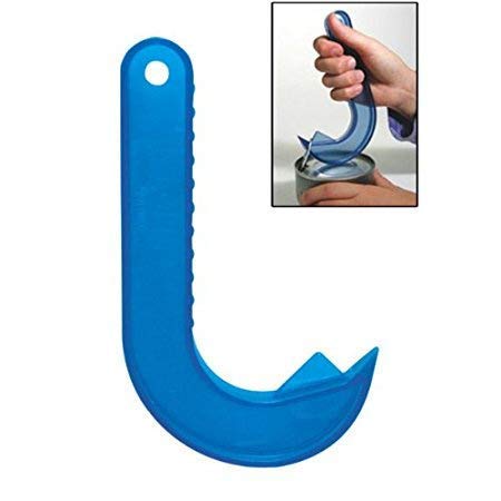 1 Easy Safe Ring Pull J Pop CAN OPENER Ring-Pull and Pull Tab Can Opener Protects Nails Arthritis Hands Helper By ALAZCO Easy Safe (1 Random Color)