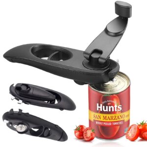 8 in 1 can opener manual with magnet, handheld can opener with long handle rotating rod, very effort-saving, can easily open various cans, suitable for outdoor camping and a gift for the elderly.
