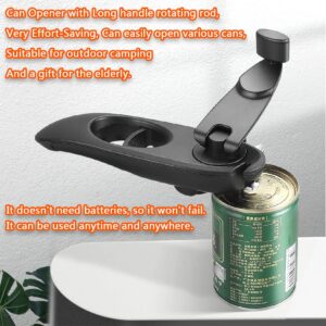 8 in 1 Can Opener Manual with Magnet, Handheld Can Opener with Long handle rotating rod, very Effort-Saving, Can easily open various cans, Suitable for outdoor camping and a gift for the elderly.