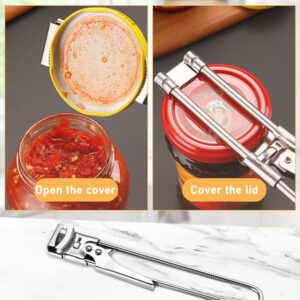 Adjustable Multifunctional Stainless Steel Can Opener, 2023 New Stainless Steel Can Opener Bottle Jar Lid Gripper Household Kitchen Tool, Manual Jar Bottle Opener Kitchen Accessories (1 PC)