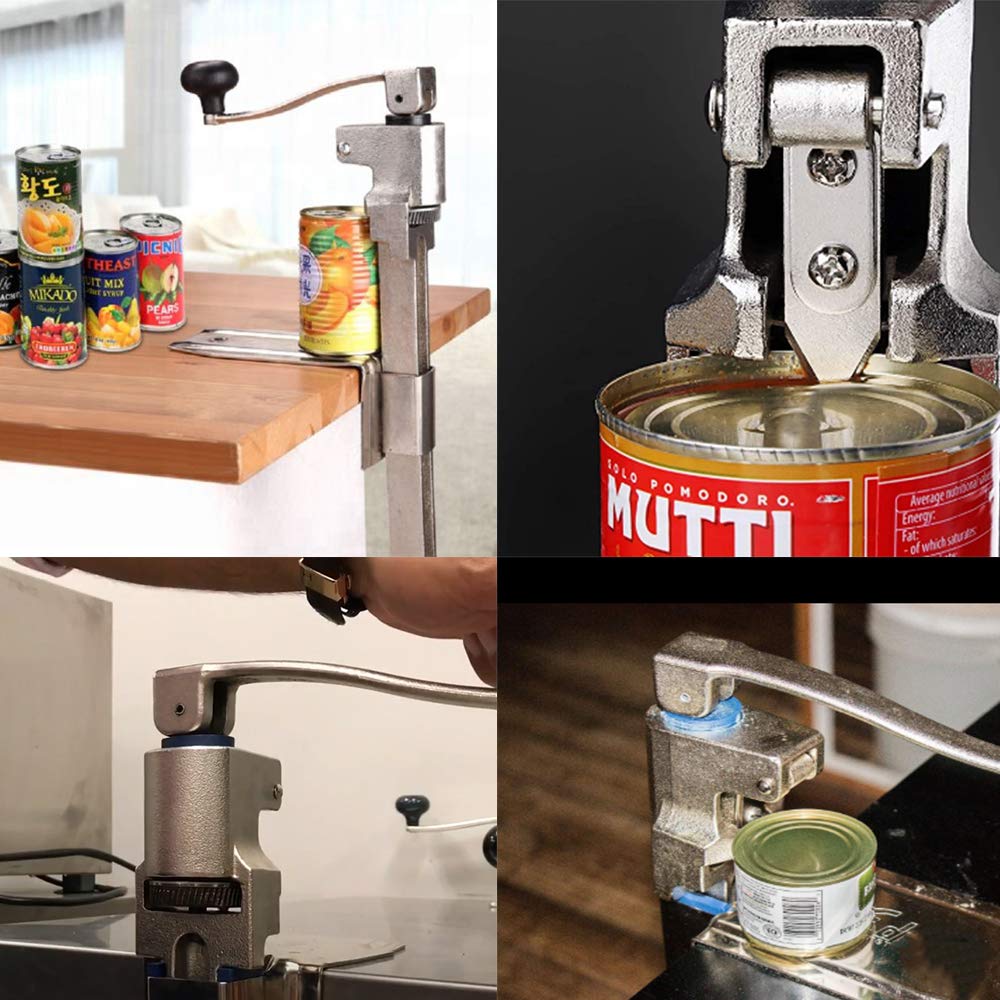 Manual Table Can Opener Compatible with Edlund #1, Commercial Can Opener for Restaurant Large Cans Up to 11” Tall