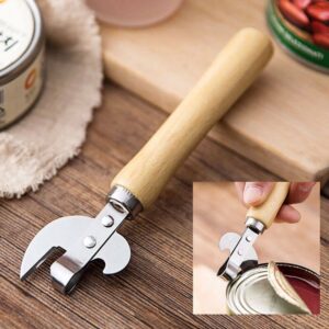 2pcs Stainless Steel Traditional Old Fashion Stab Can & Tin Opener and Corkscrew