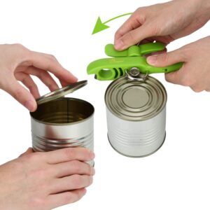 Home Kitchen Restaurant Safety Bottle Jar Wine Manual Can Opener&Bangrui Professional 4-in-1 Can Opener keeps smooth edges. With a corkscrew folded in the lever. Best Gadget for Kitchen Use (Green)