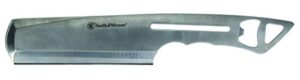 smith & wesson 10in throwing cleavers with full tang stainless steel design, bottle opener and nylon sheath for recreation and competition