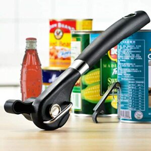 NLAAHCE Can Opener Smooth Edge - Safety Can Opener Manual, Handheld Can Opener features Ergonomics Design for Seniors with Arthritis and Weak Hands, with Bottle Opener Set