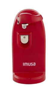 imusa usa electric can opener with bottle opener and knife sharpener, red small