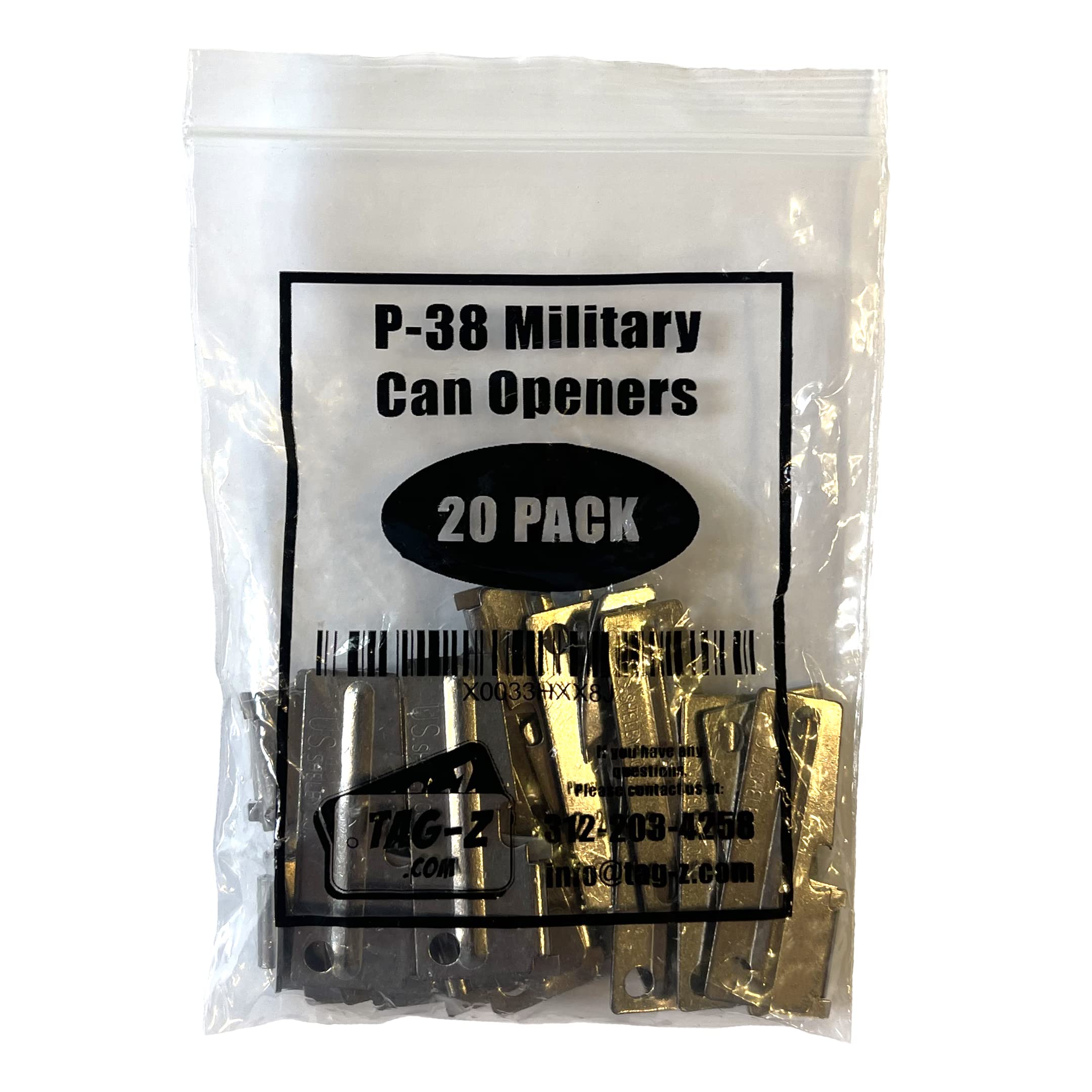 P-38 Can Openers - US Shelby Model P38 - GI Military Can Openers - Stainless Steel Can Openers (20)