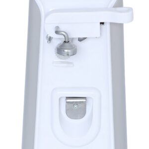 Brentwood J-30W Tall Electric Can Opener with Knife Sharpener & Bottle Opener, White