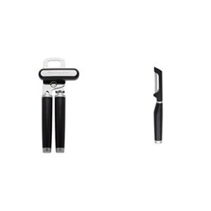 kitchenaid classic multifunction can opener/bottle opener, 8.34-inch, black & ke112ohoba classic euro peeler, one size black 2