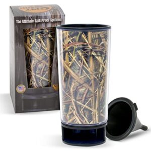 spit bud spittoon with can opener, mossy oak color