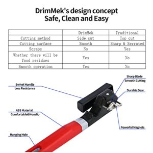 DrimMek Can Opener Manual+jar opener,Safe- Easy- Clean Side Cut Can Opener for Home, Kitchen and Dining Room