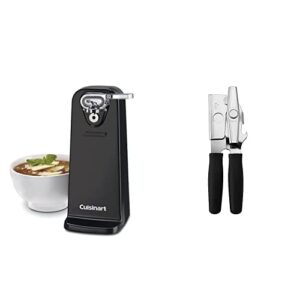 cuisinart cco-50bkn deluxe electric can opener, black & swing-a-way portable can opener, black 7-inch