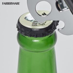 Farberware Pro Soft Knob and Handle Can Opener and Bottle Opener, Black