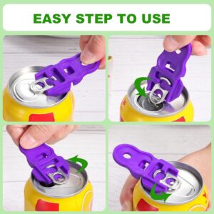 Plastic Can Covers 3 Pieces Leakproof Soda Can Lids Soda Can Cover Pop Can Covers Lid Can Caps, 12 Pieces Easy Manual Can Opener Tab Opener Can Saver Can Protector for Pop Beer Soda Drink