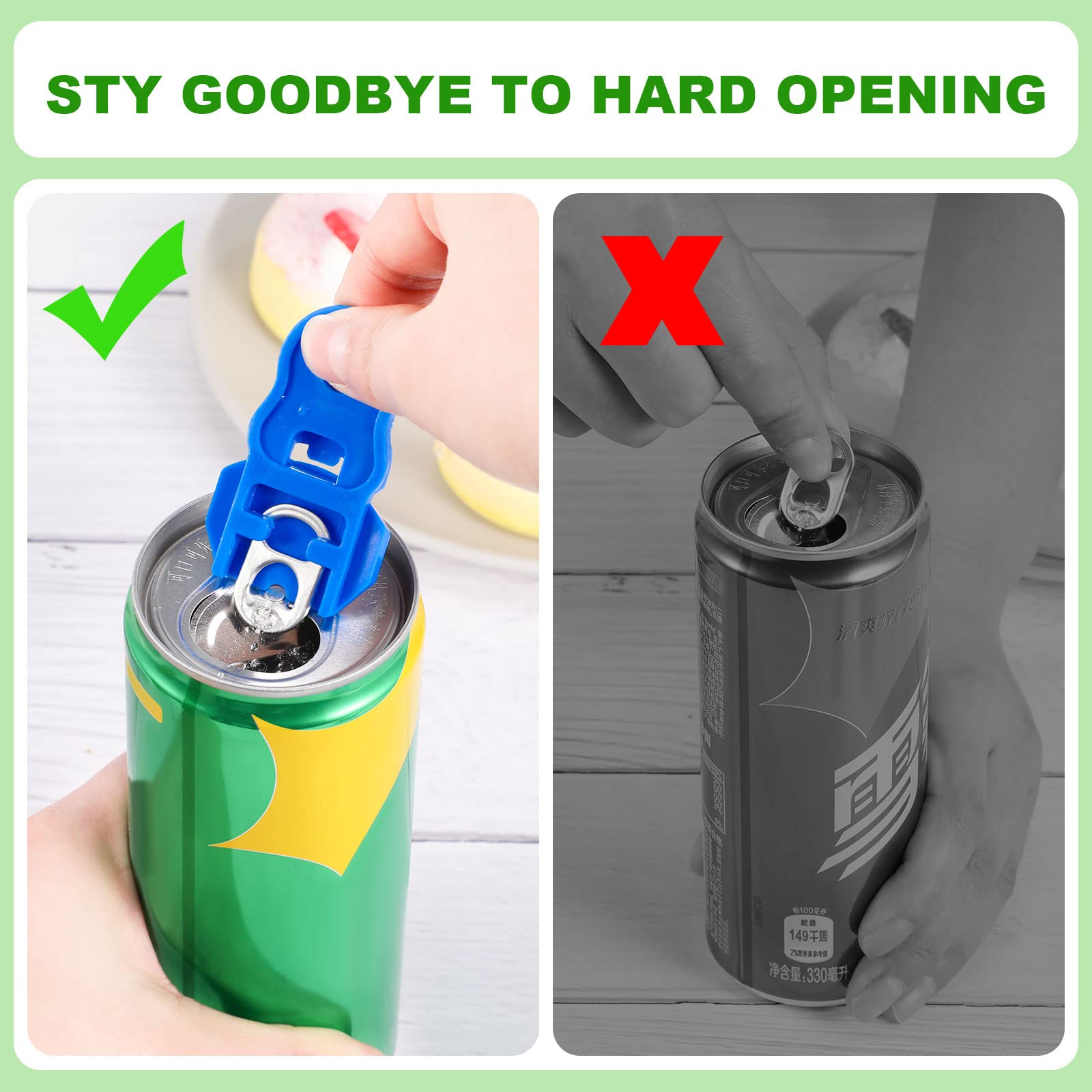 Plastic Can Covers 3 Pieces Leakproof Soda Can Lids Soda Can Cover Pop Can Covers Lid Can Caps, 12 Pieces Easy Manual Can Opener Tab Opener Can Saver Can Protector for Pop Beer Soda Drink