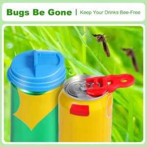 Plastic Can Covers 3 Pieces Leakproof Soda Can Lids Soda Can Cover Pop Can Covers Lid Can Caps, 12 Pieces Easy Manual Can Opener Tab Opener Can Saver Can Protector for Pop Beer Soda Drink