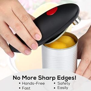 FAVIA Electric Can Opener with One-Touch On & Off Automatic for Any Size Smooth Edge Battery Operated for Kitchen Safety BPA Free