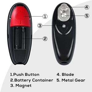 FAVIA Electric Can Opener with One-Touch On & Off Automatic for Any Size Smooth Edge Battery Operated for Kitchen Safety BPA Free