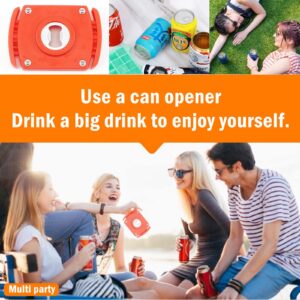 Can Opener Manual Hand Held Beer Safety Easy Camping Can Openers Smooth Edge Without Shards, Red