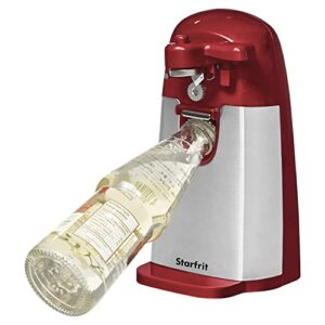 Starfrit 024715-003-0000 Can Opener, 3-in-1, Red