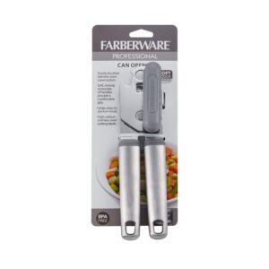 Farberware Professional Stainless Steel Soft Can Opener, 7.36-Inch, Gray