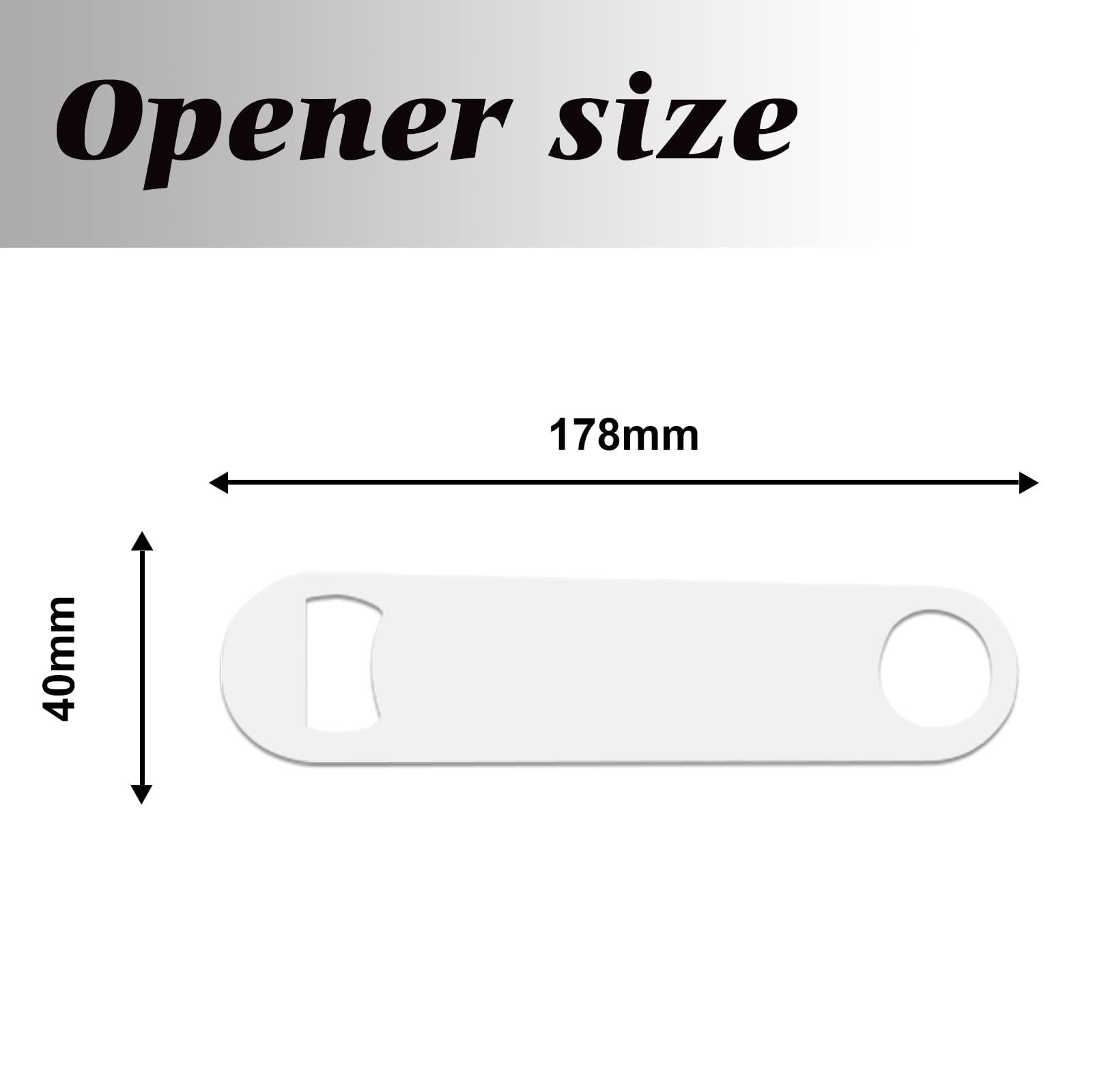 MR.R 6 Pieces Sublimation Blanks White Color Stainless Steel Metal Opener, Solid and Durable Beer Openers, White Color