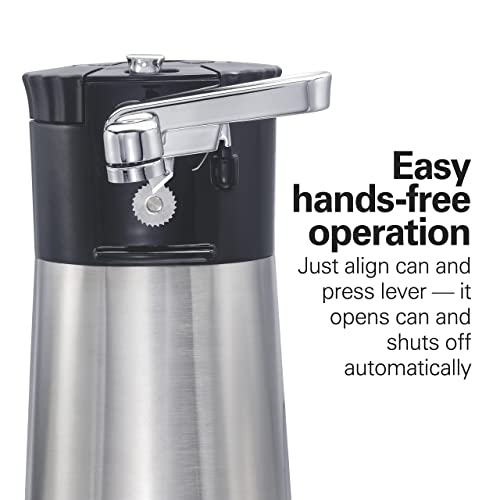 Hamilton Beach OpenStation Electric Automatic Can Opener for Kitchen with Multi Tool and Bottle and Jar Opening Tools, Auto Shutoff, Cord Storage, and Sure Cut Technology, Stainless Steel (76382)