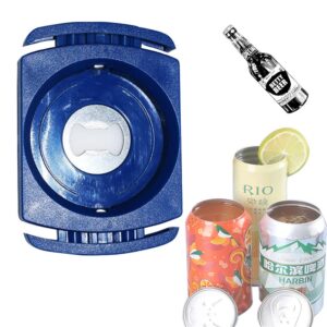 two-in-one blue manual cutting can opener for beer, iced coffee, soda, canned wine & cocktails, energy drinks can top remover for 8-19 oz beverage cans, household bar tool