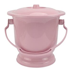 cabilock portable toilet for kids portable toilet urinal spittoon chamber pot potty plastics bedpan urine bucket bottle with lid for household adults child pregnant (pink) bedside commode bucket