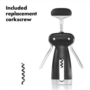 OXO SteeL Winged Corkscrew with Removable Foil Cutter & SteeL Stainless Steel Bottle and Can Opener