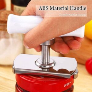 Adjustable jar opener for weak hands Stainless Steel Anti-skid Can Openers Labor-Saving Twist Screw Capping Tool, Fit Seniors, Arthritis, Women, Chilren,Bottle Bottle Opener Keychain Included