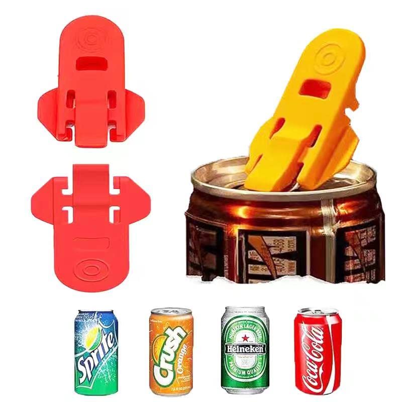 Generic 2 PCS Can Opener Manual, Colorful Plastic Tinned Can Opener, Beer Drink Can Tab Opener Stopping Bug and Dirt, Beverage Barricade Soda Protector Used in Picnic BBQ.