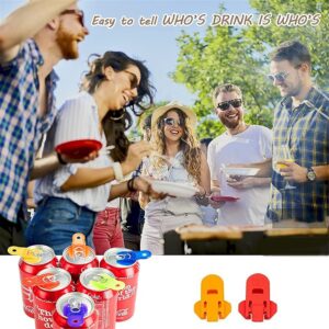 Generic 2 PCS Can Opener Manual, Colorful Plastic Tinned Can Opener, Beer Drink Can Tab Opener Stopping Bug and Dirt, Beverage Barricade Soda Protector Used in Picnic BBQ.