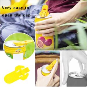 Generic 2 PCS Can Opener Manual, Colorful Plastic Tinned Can Opener, Beer Drink Can Tab Opener Stopping Bug and Dirt, Beverage Barricade Soda Protector Used in Picnic BBQ.