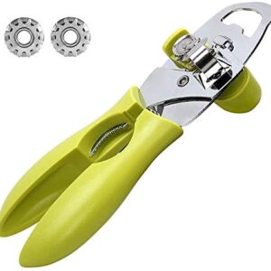 Can Opener, 4 in 1 Manual Can Opener Multifunctional Heavy Duty Handheld Can Openers with Comfy Grip Food-Safe Stainless Steel, Smooth Edge for Elderly with Arthritis