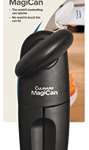 Culinare C10001 MagiCan Tin Opener, Graphite, Plastic/Stainless Steel, Manual Can Opener, Comfortable Handle for Safety and Ease