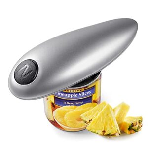 aubnico electric can opener, restaurant can opener, full - automatic hands free can opener, chef's best choice, silver