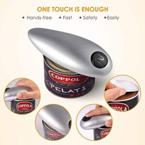 AUBNICO Electric Can Opener, Restaurant Can Opener, Full - Automatic Hands Free Can Opener, Chef's Best Choice, Silver