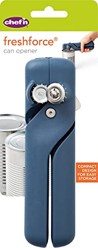 Chef'n FreshForce Compact Can Opener, Stainless Steel, Blue