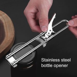 YOZUMD 1PCS / 2PCS Master Opener,Adjustable Stainless Steel Can Opener, Lightweight Jar Lid Gripper With Long Handle,Manual Jar Bottle Opener Kitchen Accessories 2pcs