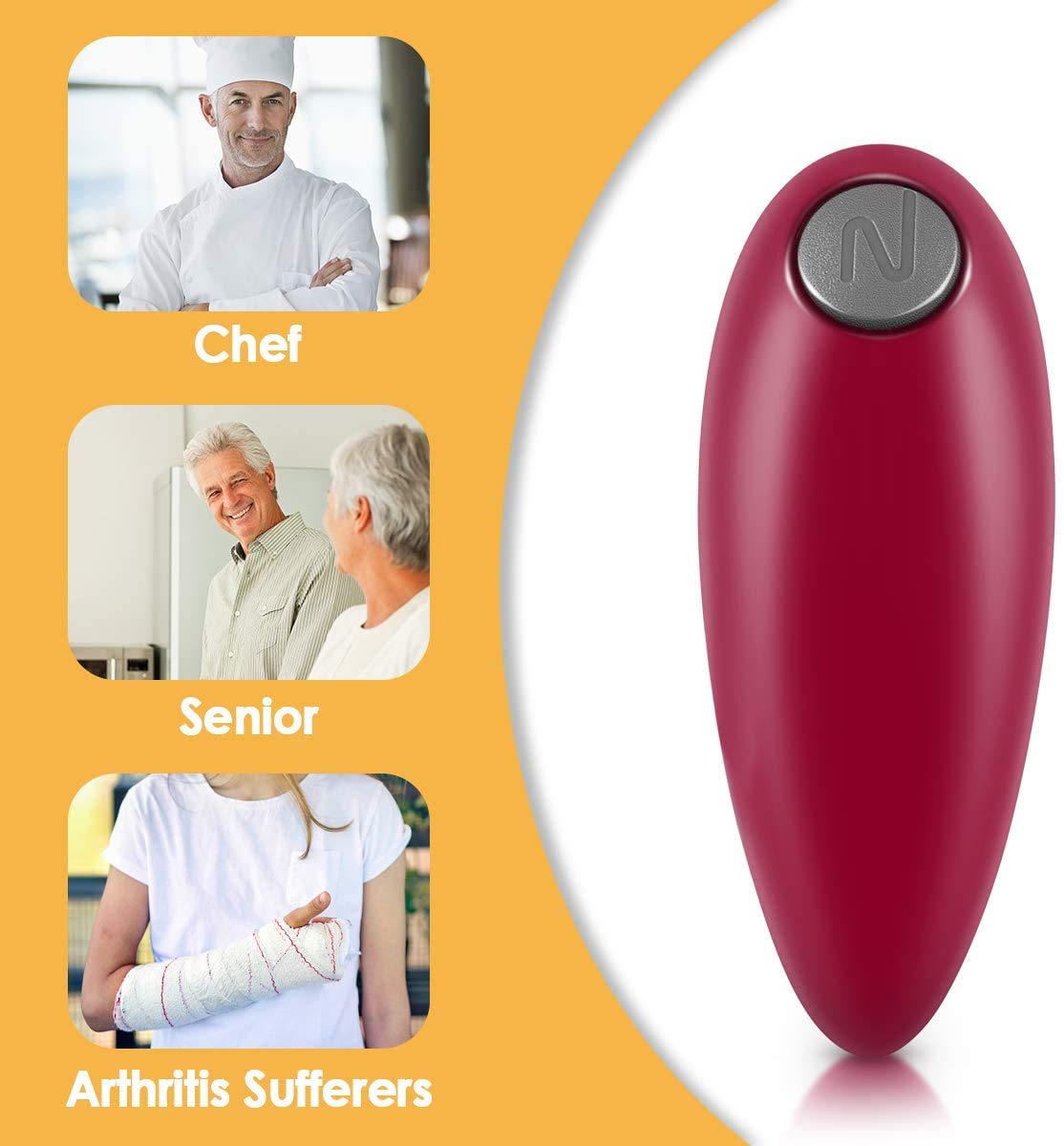 Llfaiww, Electric Can Opener, Restaurant Can Opener, Smooth Edge Automatic Electric Can Opener! Chef's Best Choice