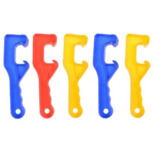 5 pcs plastic bucket lid opener 5 gallon paint can opener bucket opener, wrench tool lid remover for home industrial(5pcs random color)