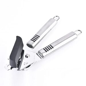 3-in-1 can opener manual stainless steel ，durable food safe cut multifunctional kitchen accessories，smooth edge，heavy duty can opener，with non-slip handle for elderly with arthritis (silver)