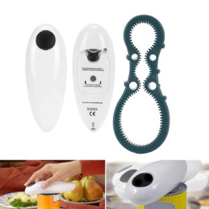 fasj electric can opener, portable abs and stainless steel manual automatic bottle opener for hotel for home for restaurant