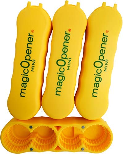 magic Opener MINI | 3-PACK Special | Soda/Water & Juice Bottle Openers | Twist off Plastic Bottles ez | Open 8 different cap sizes | Arthritis Help | Elderly Aids | Pull Tab Soup Cans Helper | Gifts