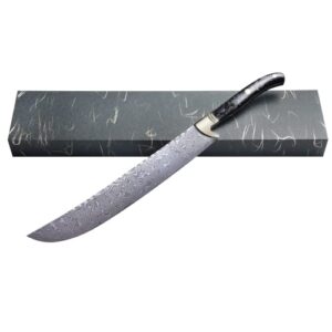 lichamp champagne saber sword with forged damascus blade champagne knife opener, 16-1/2 inches