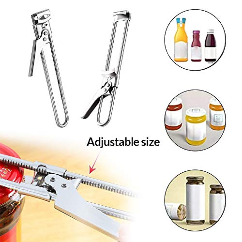 Safe Cut Can Opener Handheld Smooth Edge Manual and Master Opener Adjustable Stainless Jar Bottle Opener Manual Kitchen Accessories