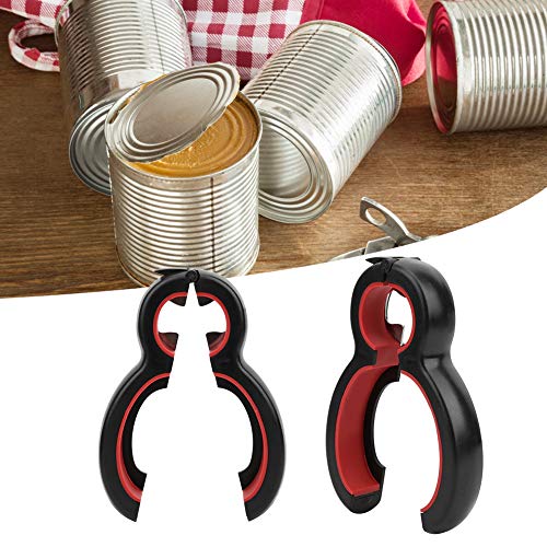 2Pcs 6‑In‑1 Can Opener Jar Opener Bottle Opener Multifunctional Bottle Opener Kitchen Handheld Gadgets