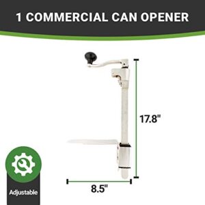 Restaurantware Met Lux 18 Inch Commercial Can Opener, 1 Heavy-Duty Industrial Can Opener - Screw-Down Base, Ergonomic Handle, Iron Table Top Can Opener, Built-In Blade, For Opening Food Cans