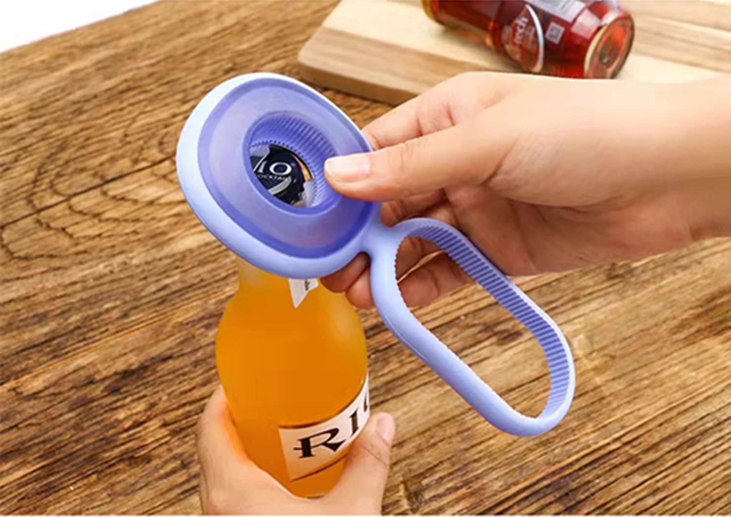 EOKKONE 3 in 1 Multifunction Can Opener / Bottle Opener with Silicone Handle,Convenient Storage-6.29 inch,Easy to Use for Kids, Elderly and Arthritis Sufferers,for Most Sodas,Beers and Cans (Purple)